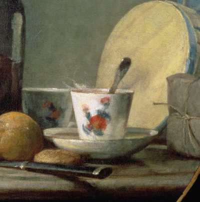 Aprikosenkrug, 1758, (Detail) von Jean Baptiste Simeon Chardin