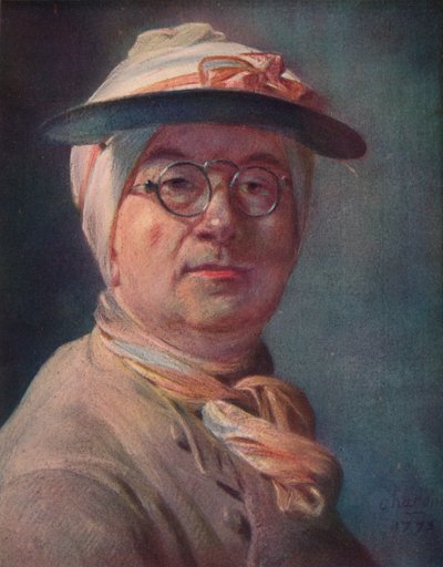 Selbstporträt mit Brille, 1775 von Jean Baptiste Simeon Chardin