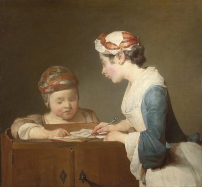 Die junge Lehrerin von Jean Baptiste Simeon Chardin