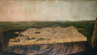 Ein Panoramablick auf Jerusalem von Jean Baptiste Vanmour