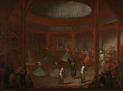 Wirbelnde Derwische, ca. 1730 von Jean Baptiste Vanmour