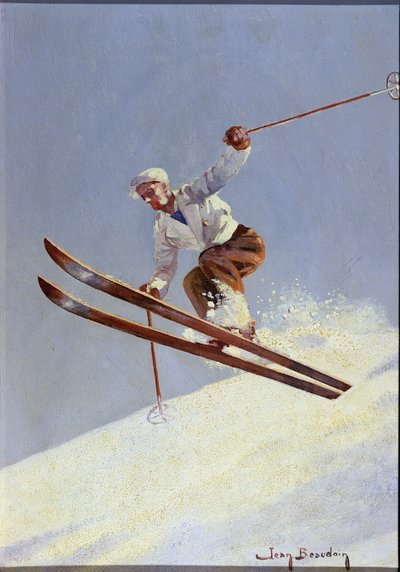 Ein Skifahrer, ca. 1930 von Jean Beaudoin