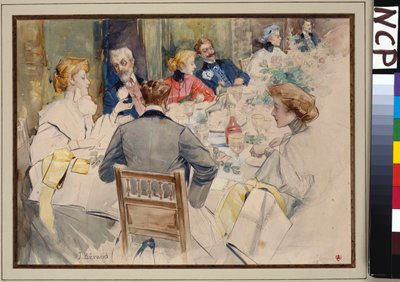 Ein elegantes Abendessen von Jean Beraud