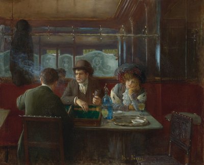 Backgammon im Café von Jean Beraud von Jean Beraud