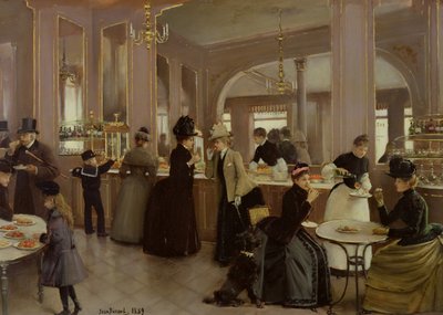 La pâtisserie Gloppe, Champs Elysees, 1889 von Jean Beraud