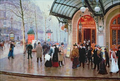 Vor dem Vaudeville-Theater, Paris von Jean Beraud