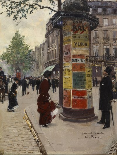 Pariser Kiosk von Jean Beraud
