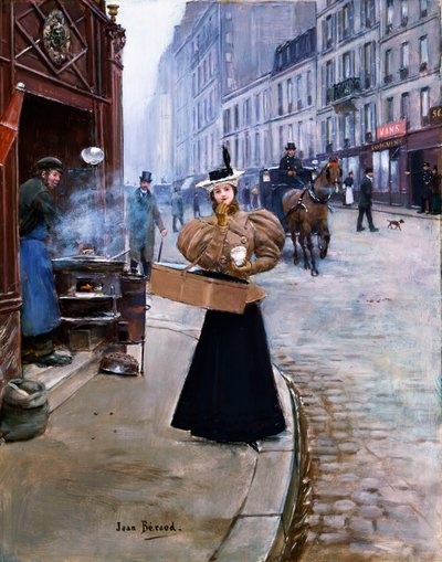 Der geröstete Kastanienverkäufer von Jean Beraud
