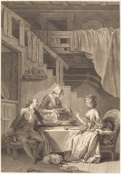 Der Falke von Jean Dambrun and Jean Baptiste Tilliard after Jean Honoré Fragonard