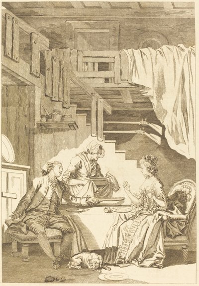 Der Falke von Jean Dambrun and Jean Baptiste Tilliard after Jean Honoré Fragonard