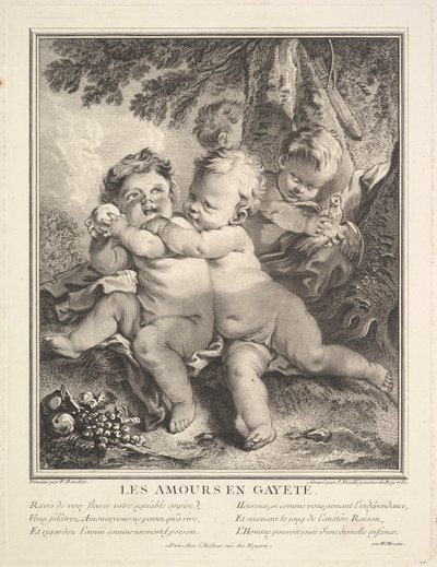 Die fröhlichen Cupidos, 1750 von Jean Daullé