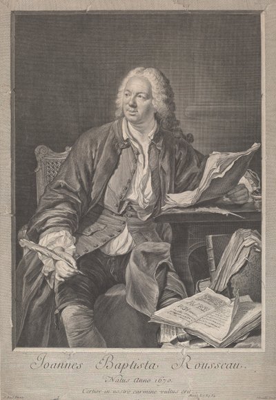 Jean-Baptiste Rousseau von Jean Daullé, after Jacques Andre Joseph Camelot Aved