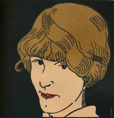 Maske mit goldenem Haar, 1912 von Jean Emile Laboureur