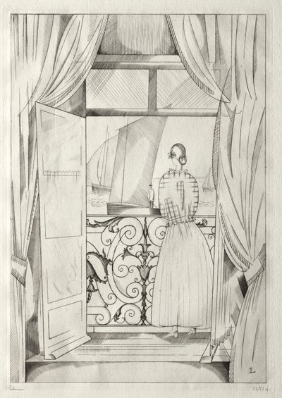 Der Balkon über dem Meer von Jean Emile Laboureur