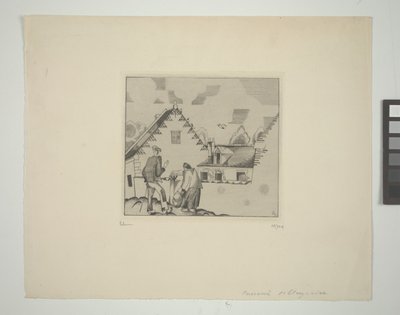 Dorfklatsch von Jean Emile Laboureur