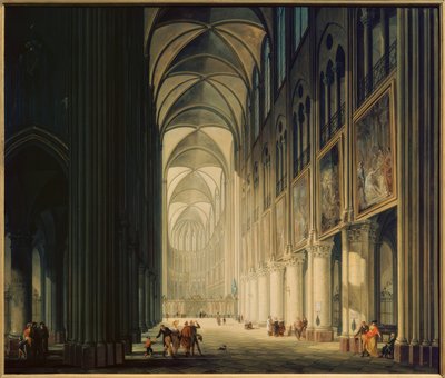 Innenansicht von Notre-Dame 1789 von Jean Francois Depelchin