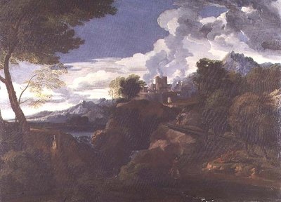 Landschaft mit brennender Stadt von Jean Francois I Millet
