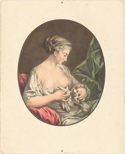 Die Venus mit den Tauben von Jean Francois Janinet
