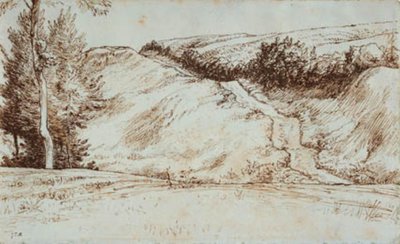Landschaft mit Hang in der Nähe von Vichy von Jean Francois Millet