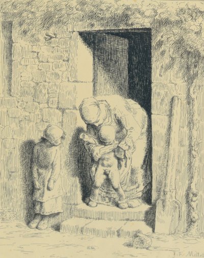 Mütterliche Fürsorge, 1862 von Jean Francois Millet