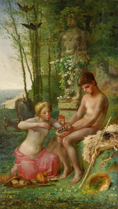 Frühling Daphnis und Chloe, 1865 von Jean Francois Millet