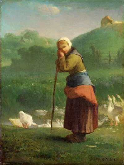 Das Gänsemädchen von Gruchy von Jean Francois Millet