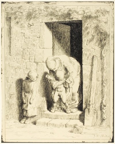 Die mütterliche Vorsicht von Jean Francois Millet