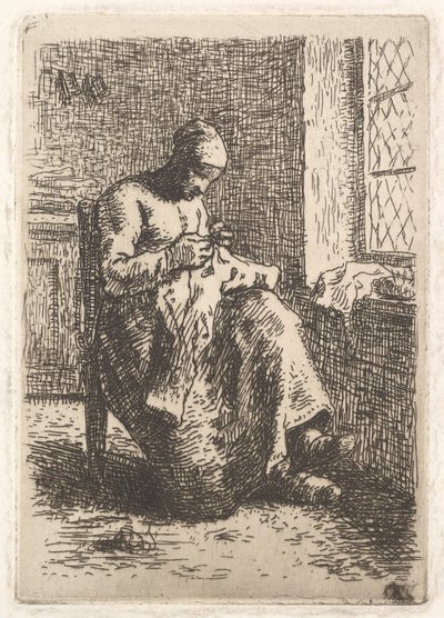 Die Näherin, 1853 von Jean Francois Millet