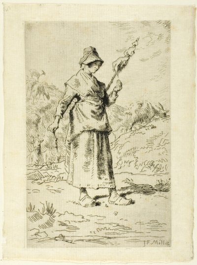 Die Spinnerin von Jean Francois Millet