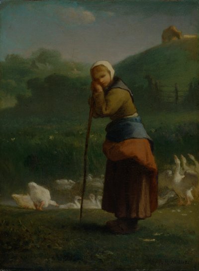 Das Gänsemädchen von Gruchy, 1854-6 von Jean Francois Millet