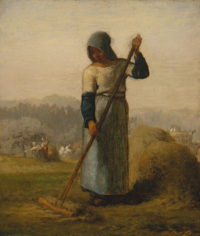 Frau mit einer Harke, wahrscheinlich 1856-57 von Jean Francois Millet