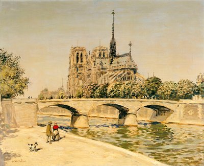 Notre Dame und die Seine von Jean Francois Raffaelli