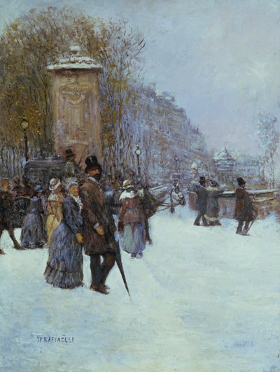 Die Promenade in Paris von Jean Francois Raffaelli