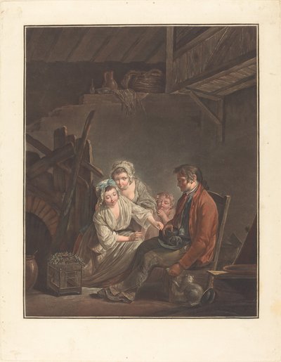 Der gefangene Vogel von Jean François Janinet after Jean Jacques Lagrenée II