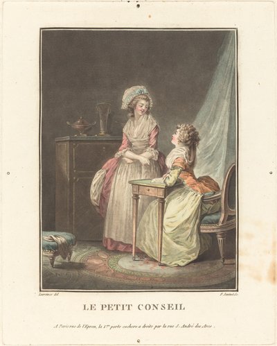 Der kleine Rat von Jean François Janinet after Nicolas Lavreince