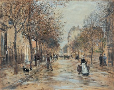 Straße in Asnières von Jean Francois Raffaelli