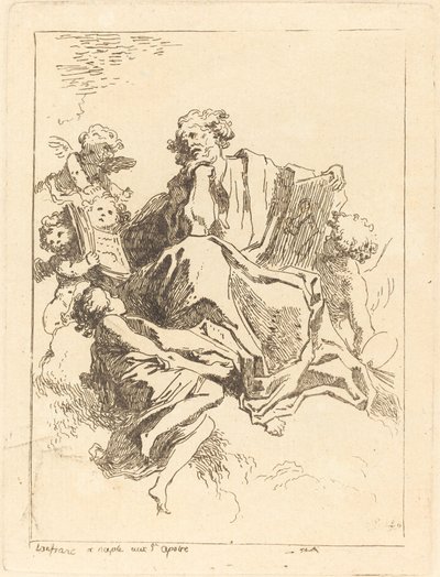 Sankt Lukas von Jean Honoré Fragonard after Giovanni Lanfranco