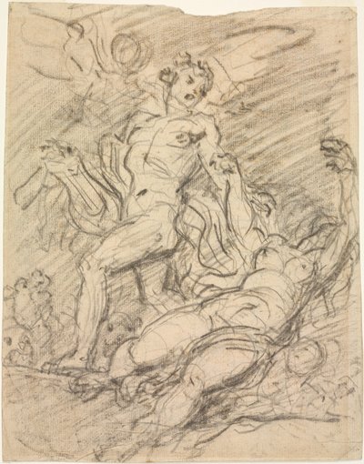 Orpheus und Eurydike (recto) von Jean Honore Fragonard