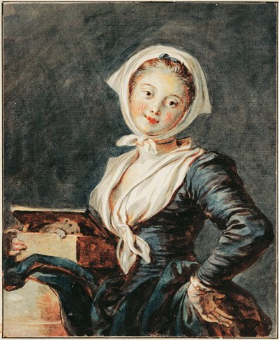 Das Mädchen mit dem Murmeltier von Jean Honore Fragonard