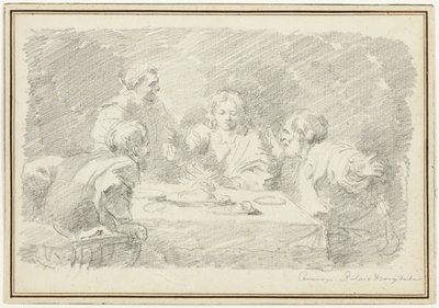 Das Abendmahl in Emmaus von Jean Honore Fragonard