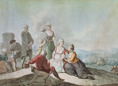Voltaire im Gespräch mit den Bauern in Ferney von Jean Huber