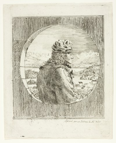 Voltaire im Profil gesehen von Jean Huber