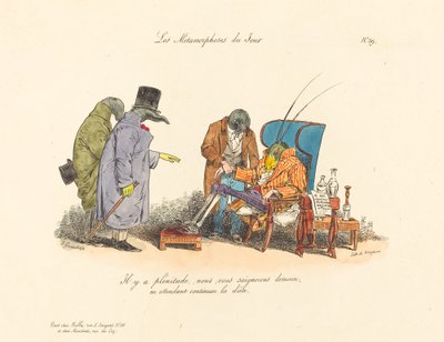 Die kranke Grille von Jean Ignace Isidore Grandville