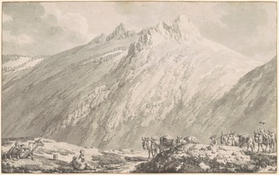 Der Grimselpass von Jean Jacques Francois Le Barbier