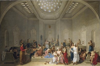 Türkisches Bad Hammam, 1785 von Jean Jacques Francois Le Barbier