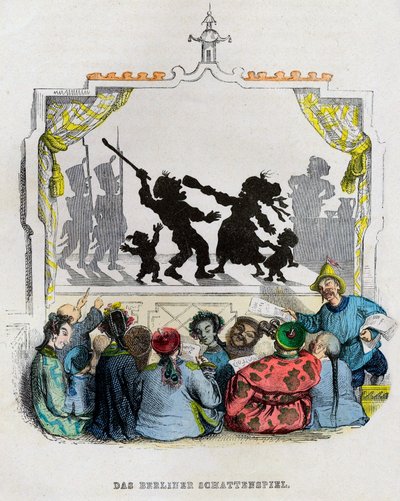 Das Berliner Schattenspiel, 1840er Jahre von Jean Jacques Grandville