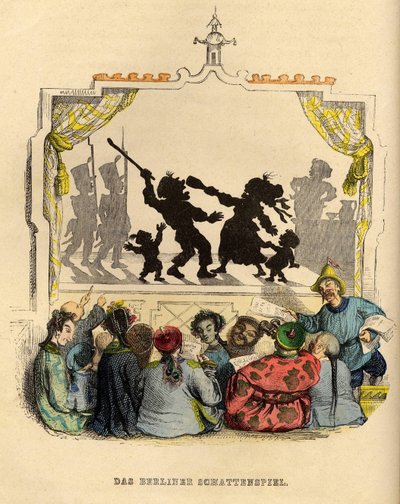 Das Berliner Schattenspiel, 1840er Jahre von Jean Jacques Grandville