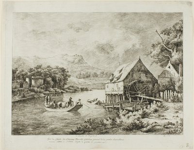 Überquerung in der Nähe der Wassermühle von Jean Jacques de Boissieu