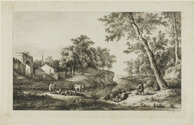 Rustikale Landschaft in Ambronay von Jean Jacques de Boissieu