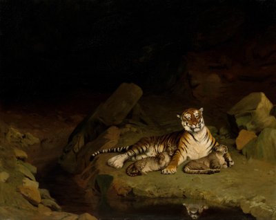 Tiger und Junge von Jean Leon Gerome